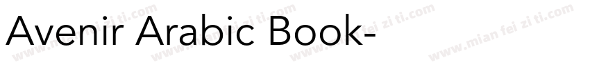 Avenir Arabic Book字体转换
